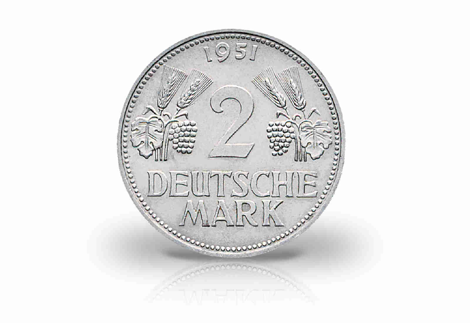 2 DM 1951 BRD Neuprägung Ahrens Pragestätte G