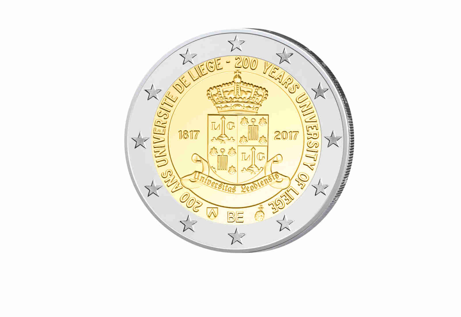 2 Euro 2017 Belgien - 200 Jahre Universität Lüttich in Coincard st