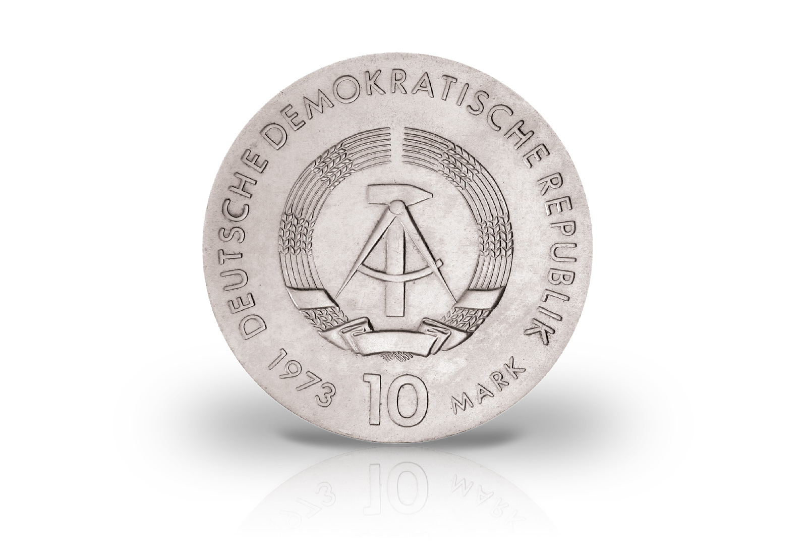 10 Mark Gedenkmünze 1973 DDR Bertolt Brecht Jaeger-Nr. 1544