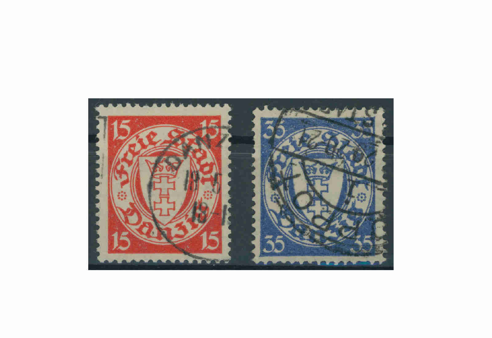 Briefmarken Deutsches Reich Einzelausgaben Danzig 1920-1939 Michel-Nr. 214-215 gestempelt
