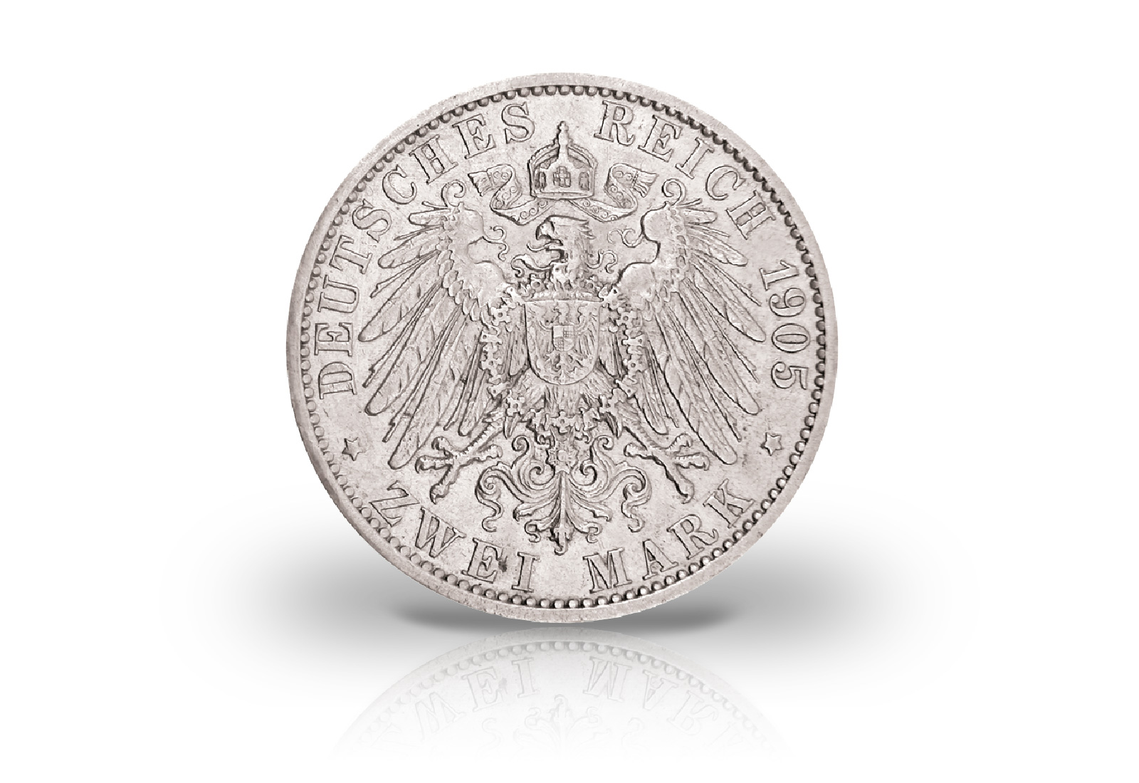 2 Mark 1905 Deutsches Kaiserreich Mecklenburg-Strelitz Großherzog Adolf Friedrich V. Jaeger-Nr. 91