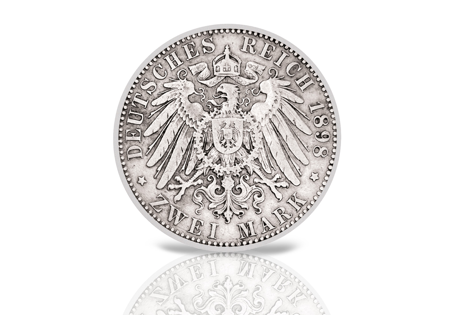 2 Mark 1898/1904 Deutsches Kaiserreich Schaumburg-Lippe Fürst Georg Jaeger-Nr. 164