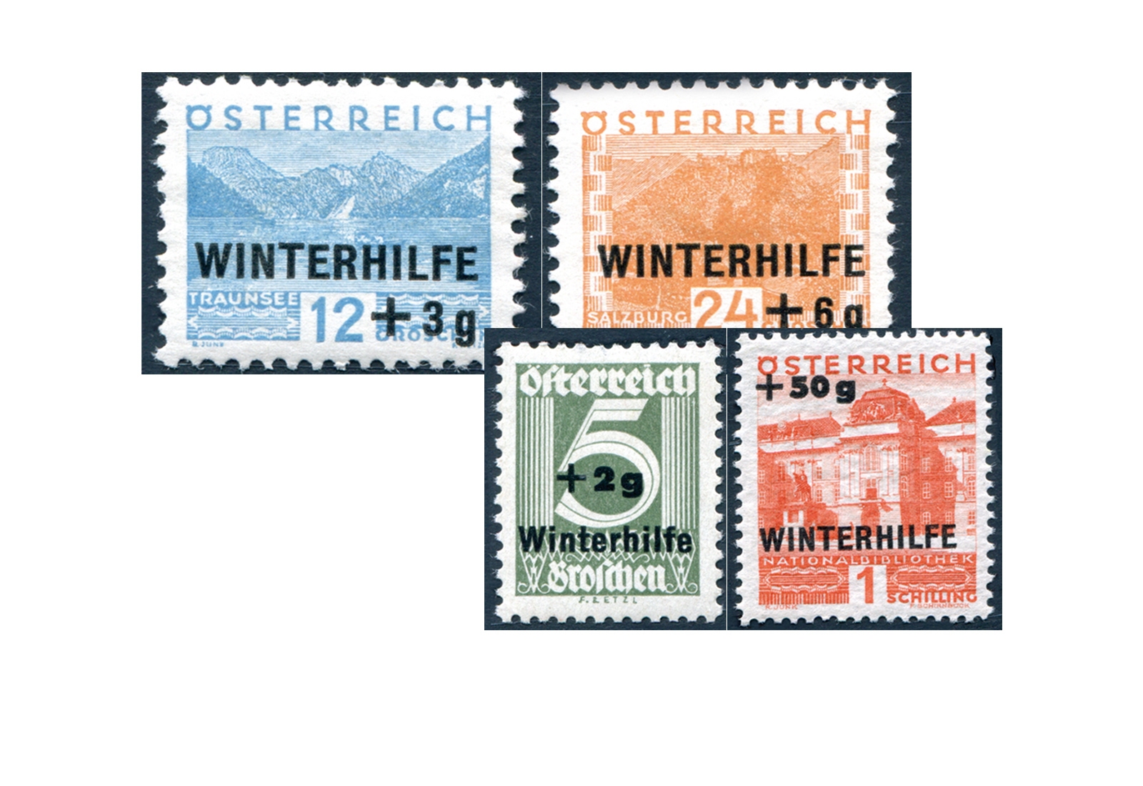 1.Republik Österreich Winterhilfe 1933 Mi.Nr. 563/566 postfrisch