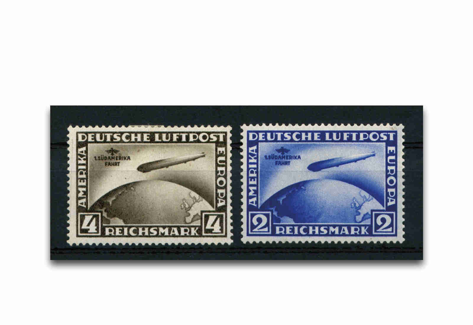 Briefmarken Deutsches Reich Flugpostmarken 1930 Michel-Nr. 438/439 Falz