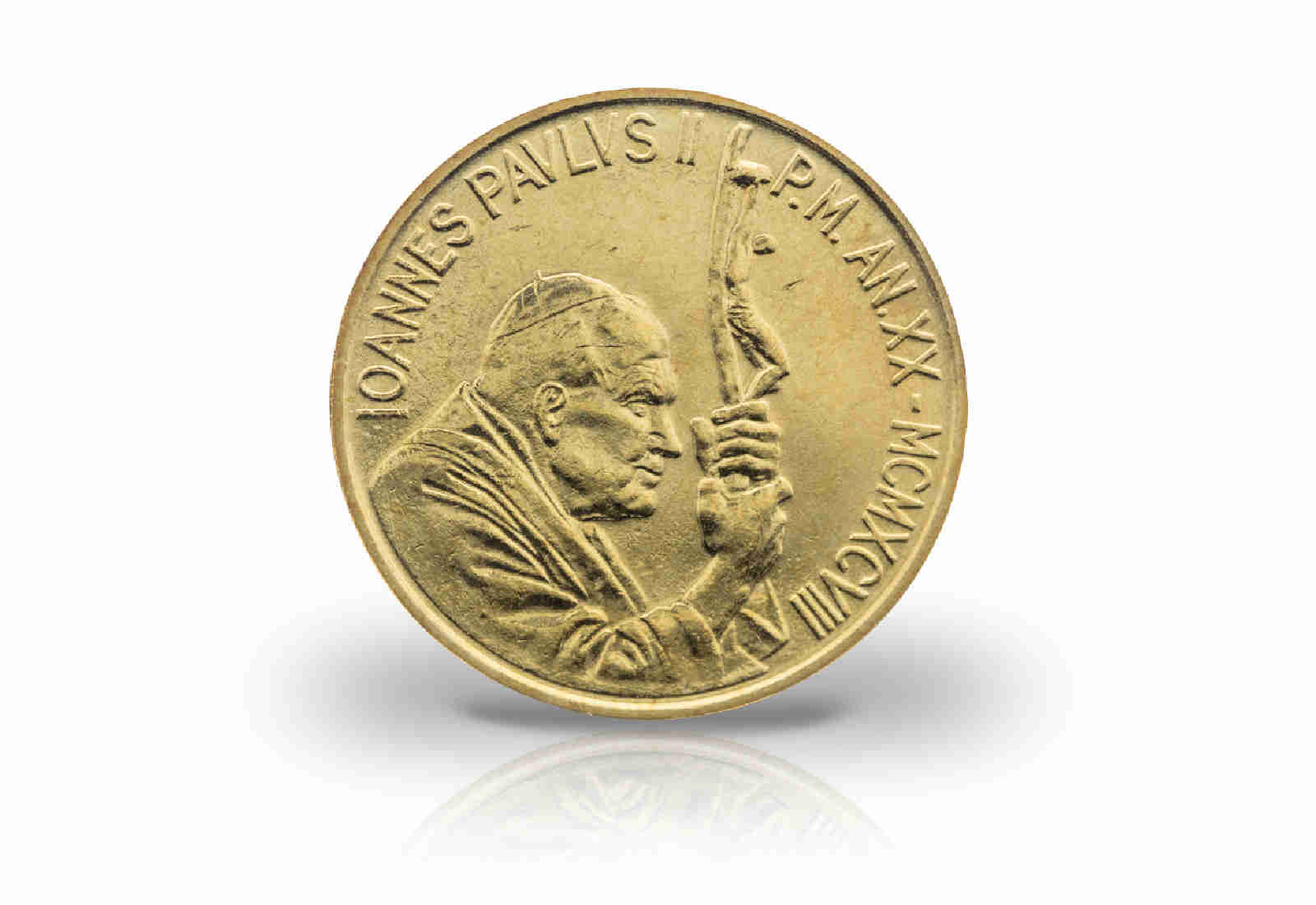 20 Lire 1998 Vatikan Papst Johannes Paul II. Familie und Sonne