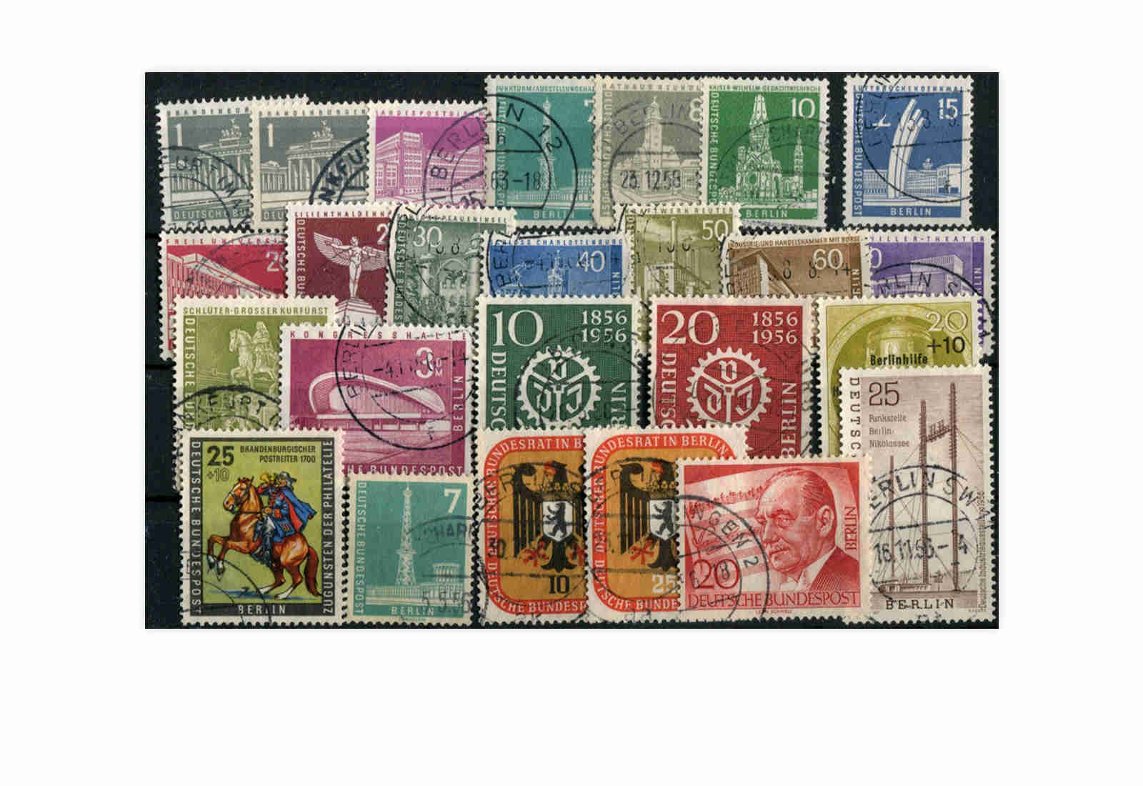 Berlin Jahrgang 1956 gestempelt Mi.Nr.135-158