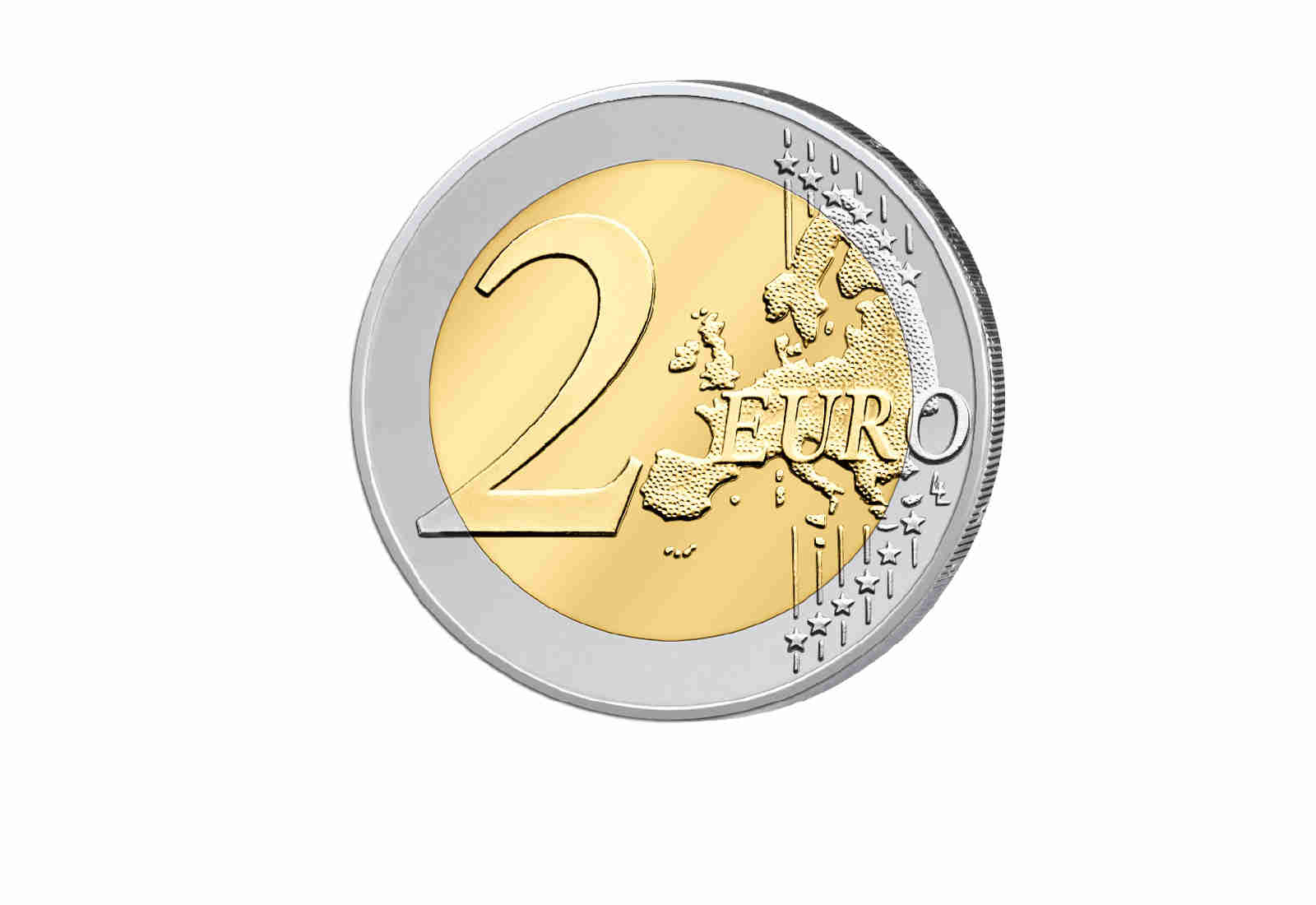 2 Euro mit Farbapplikation 80 Jahre Kriegsende