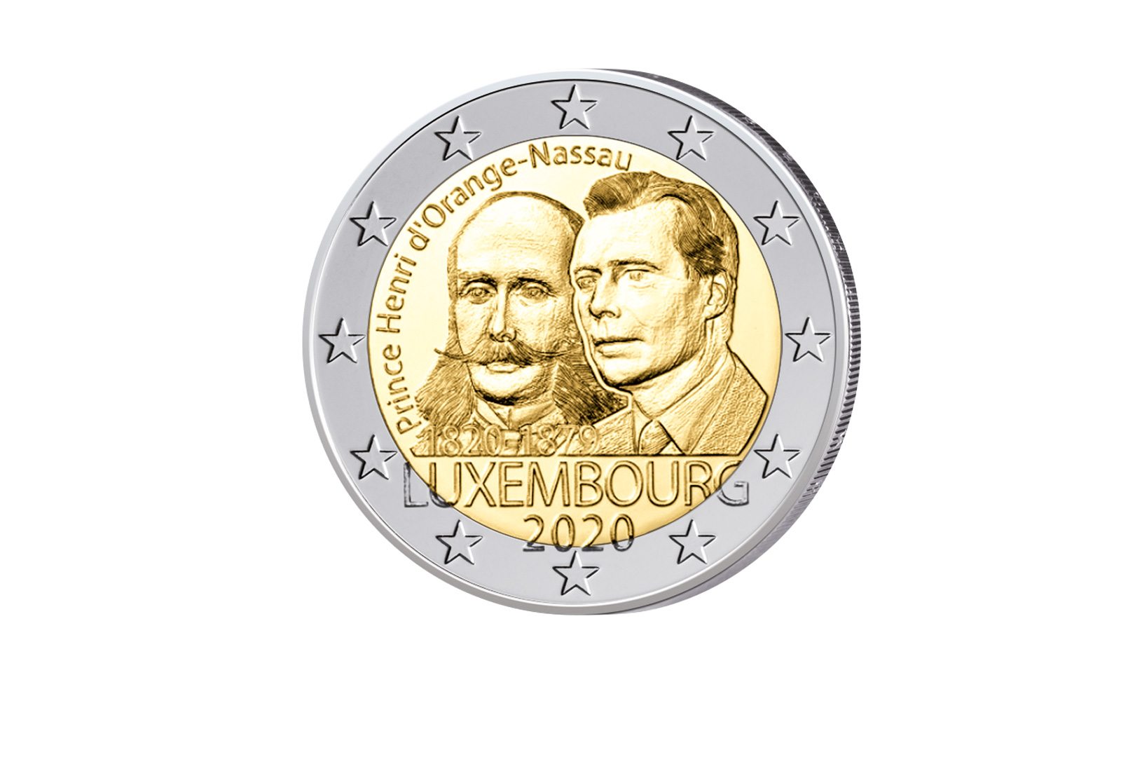 2 Euro 2020 Luxemburg 200. Geburtstag von Prinz Henri von Oranien - Nassau