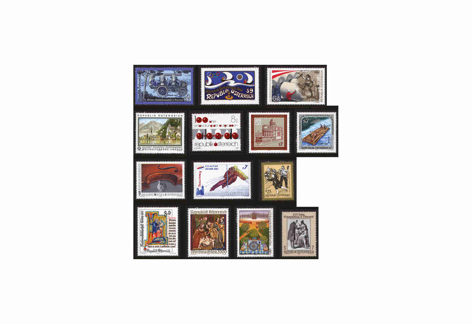 Briefmarken Österreich Jahrgang 2000 Michel-Nr. 2302/2335 postfrisch