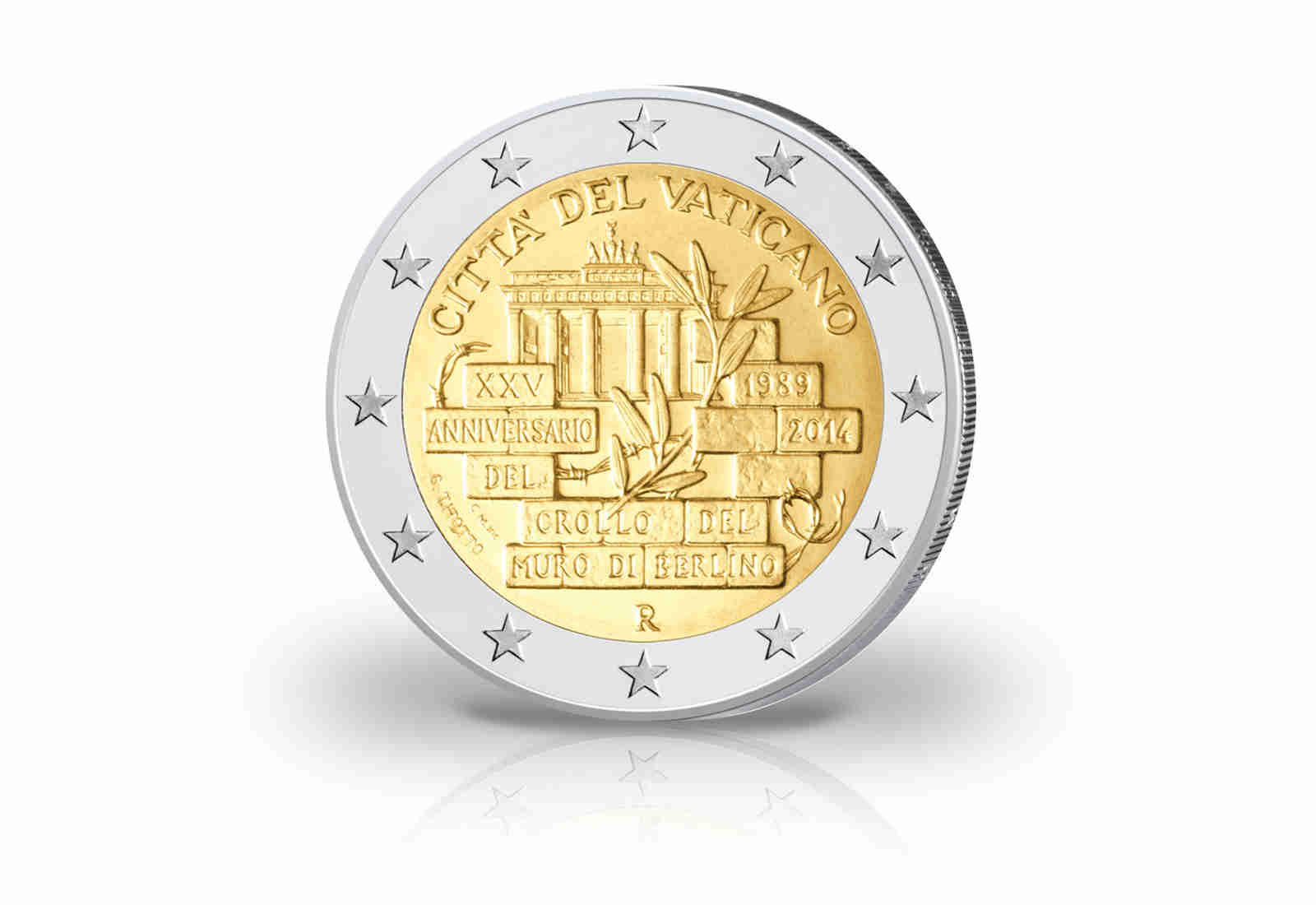 2 Euro 2014 Vatikan Mauerfall st im Blister
