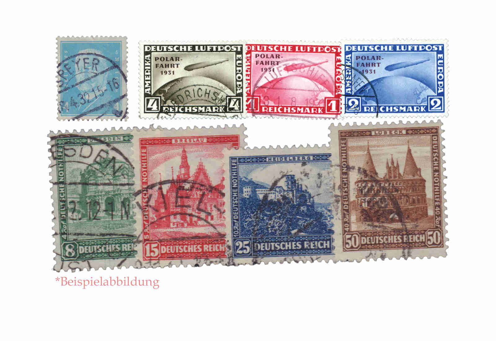 DR Jahrgang 1931 gest. 9 Marken MiNr 454-462