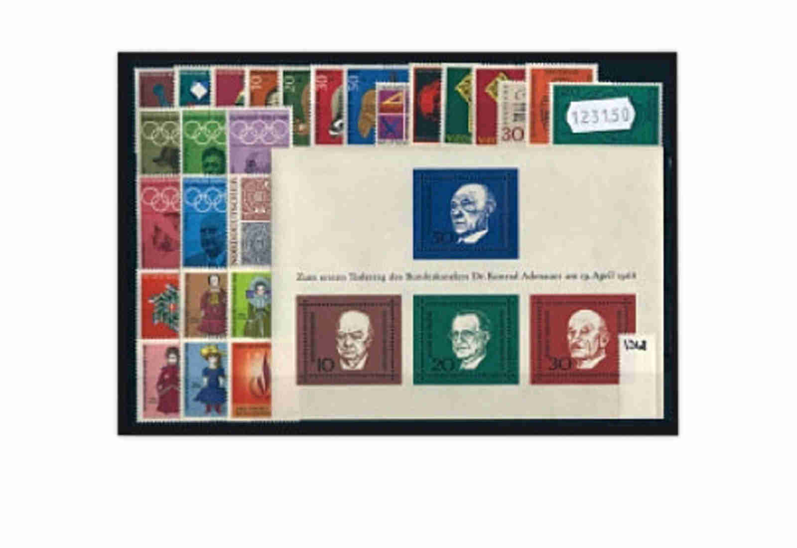 Briefmarken BRD Jahrgang 1968 Michel-Nr.546-575 postfrisch