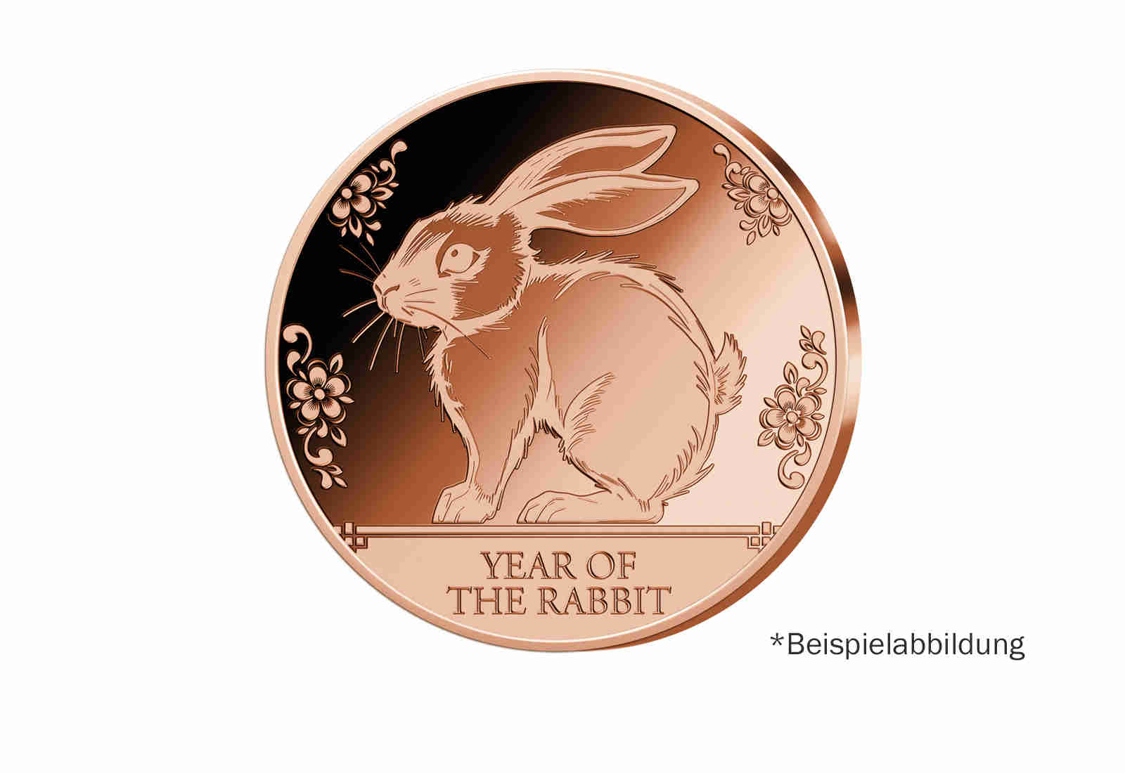 Neuprägung 1 oz 999/1000 Kupfer China Tierkreiszeichen Jahr des Hasen