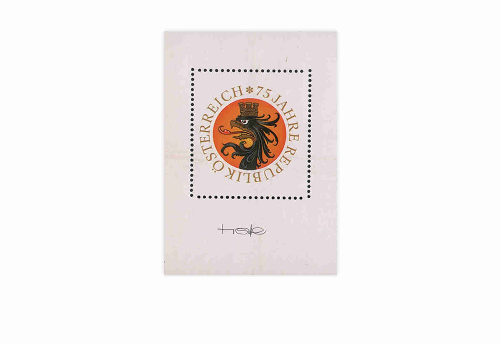 Österreich Kosel-Block 1993 - 75 Jahre Bundesadler