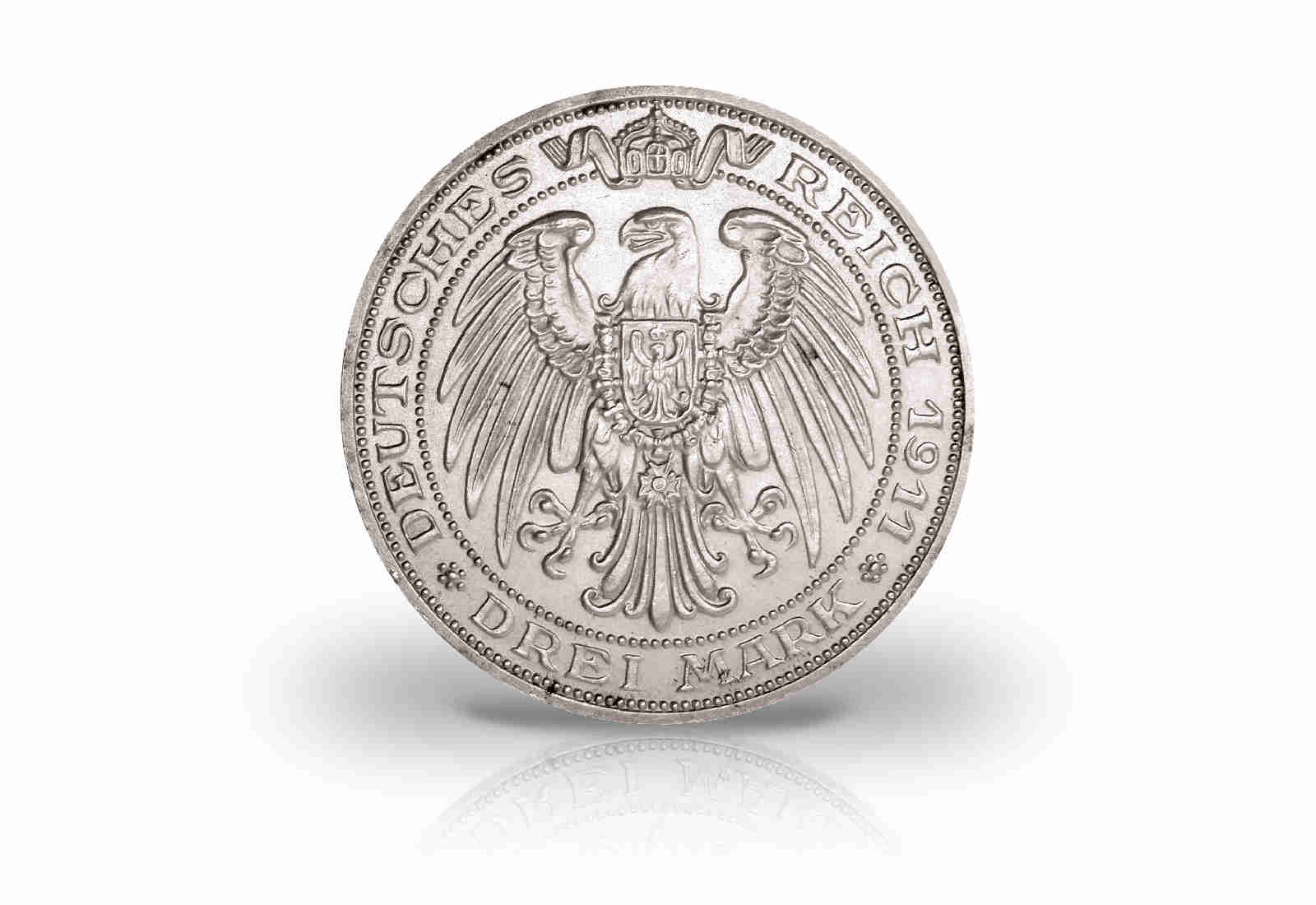 3 Mark 1911 Deutsches Kaiserreich Preußen Universität Breslau Jaeger-Nr. 108