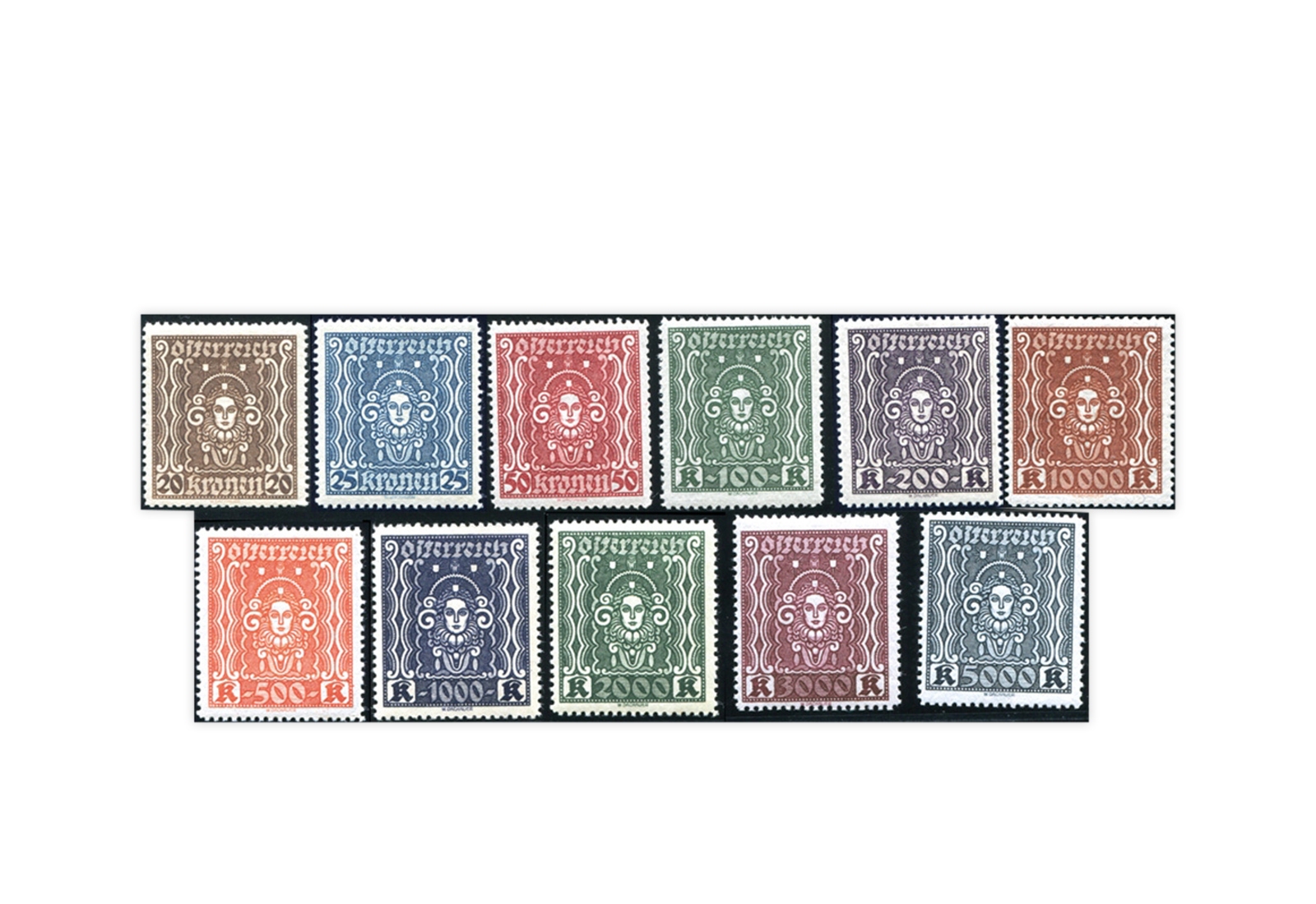 Österreich Mi.Nr. 398/408 A gestempelt