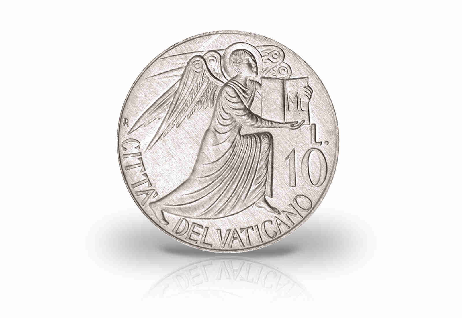 10 Lire 1985 Vatikan Papst Johannes Paul II. Engel mit Evangelium