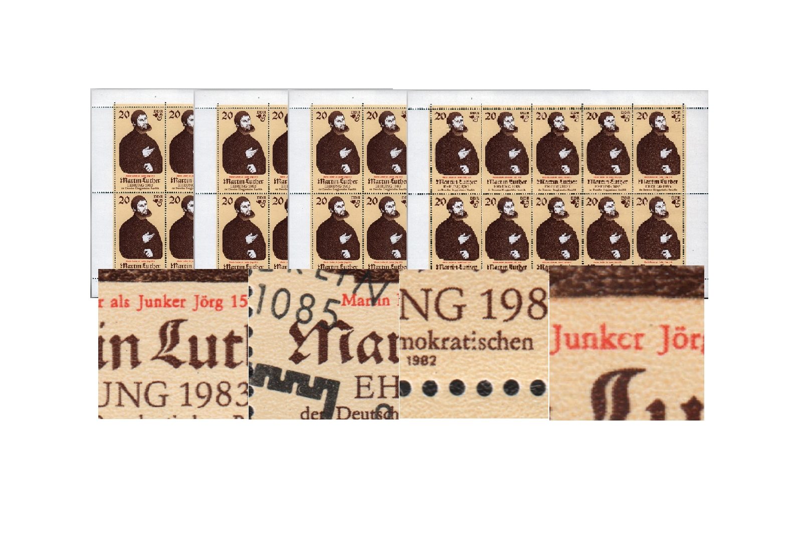 Briefmarken DDR 500. Geburtstag von Martin Luther 1982 Michel-Nr. 2755 postfrisch