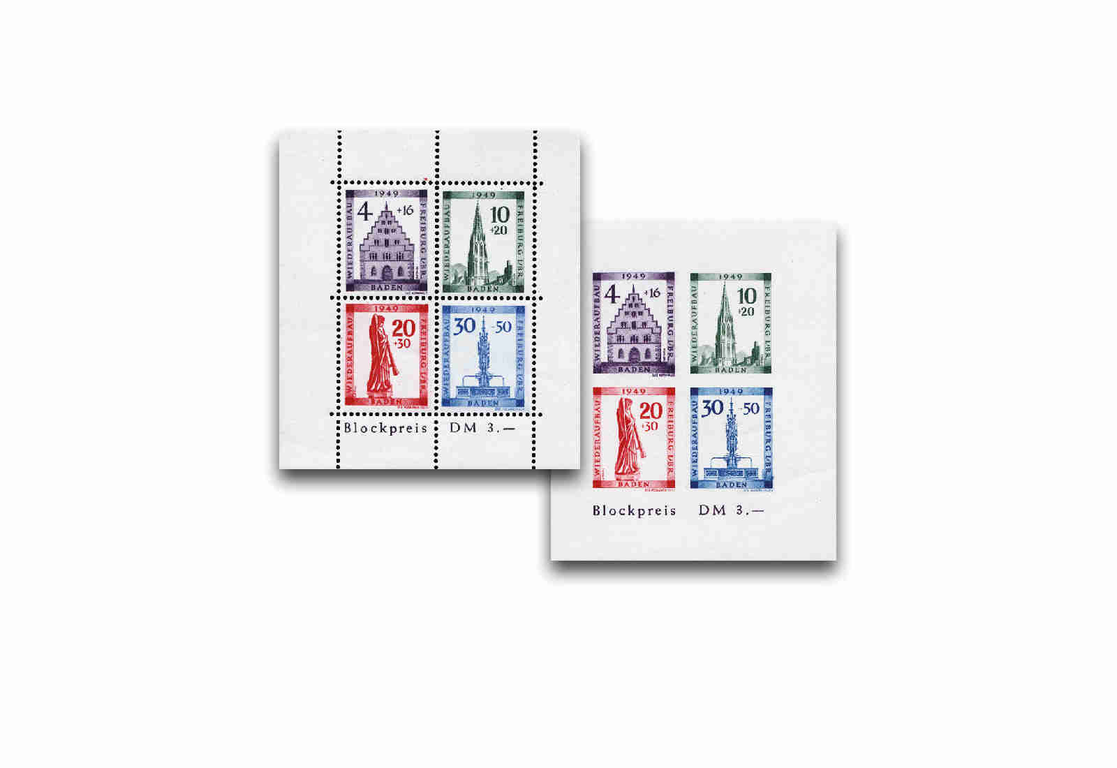 Briefmarke Baden Block 1 A/B postfrisch