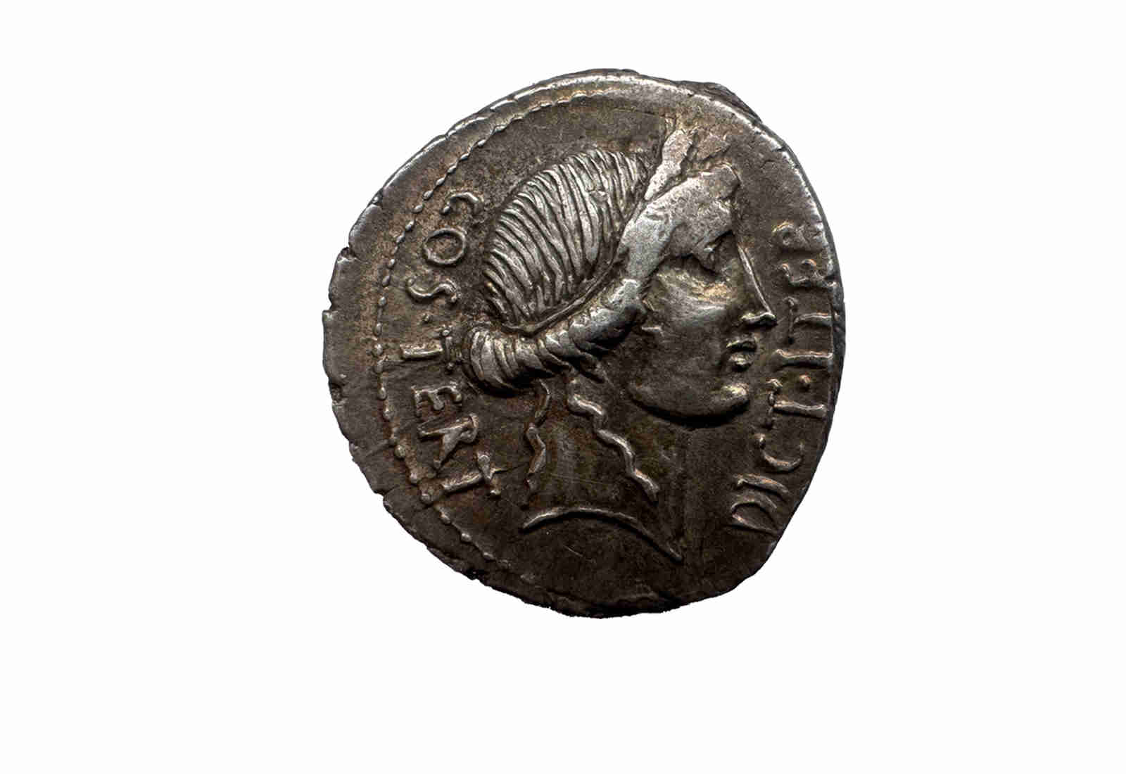 Silberdenar 46 v. Chr. Sizilien Julius Caesar