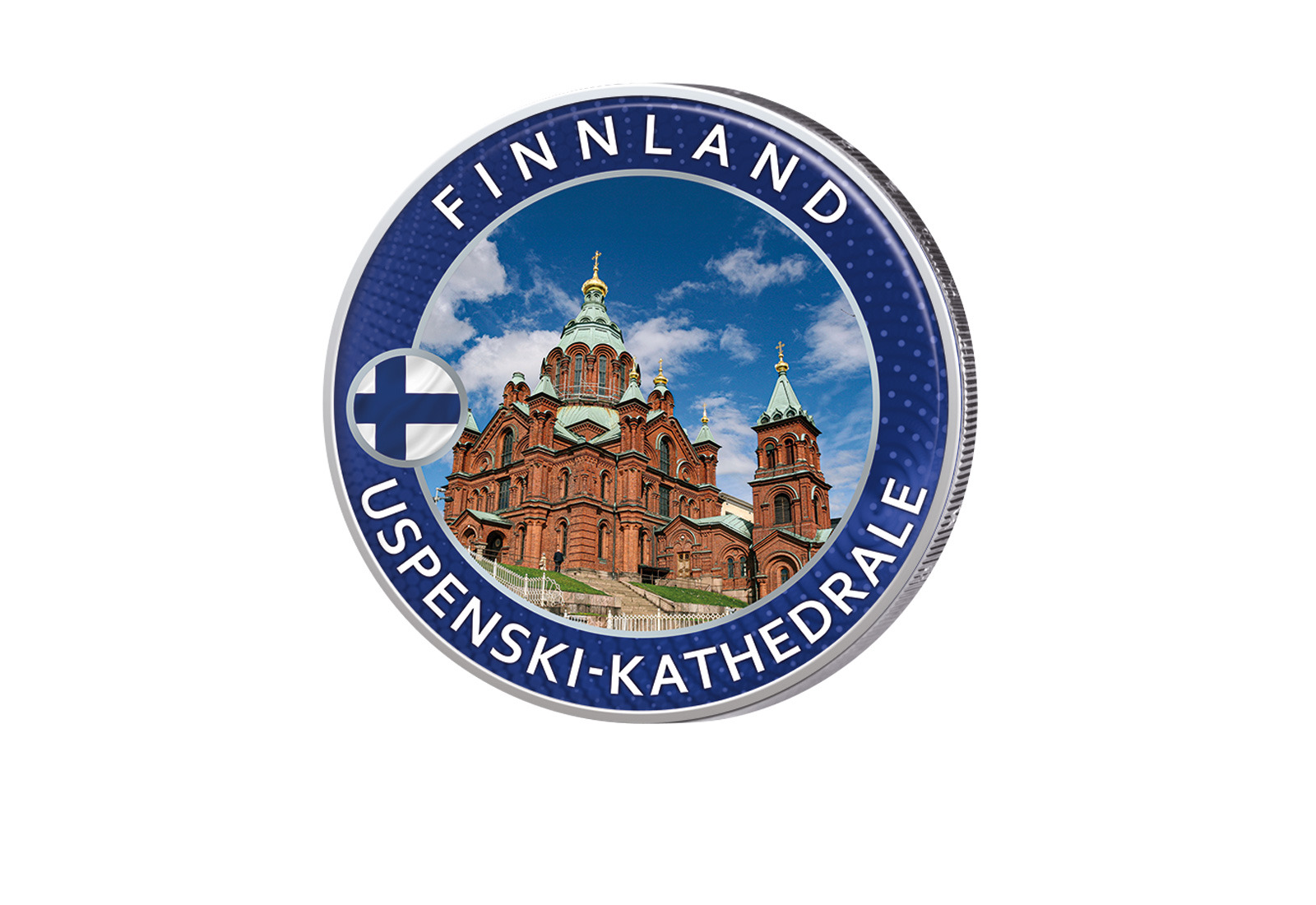2 Euro mit Farbapplikation Uspenski-Kathedrale - Highlights rund um den Globus