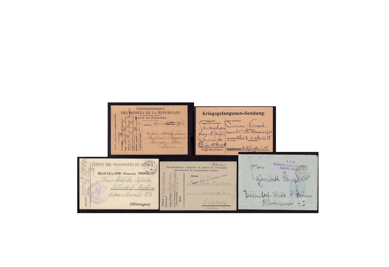 Dt. Reich Kriegsgefangenenpost 1. Weltkrieg 1914 - 1918