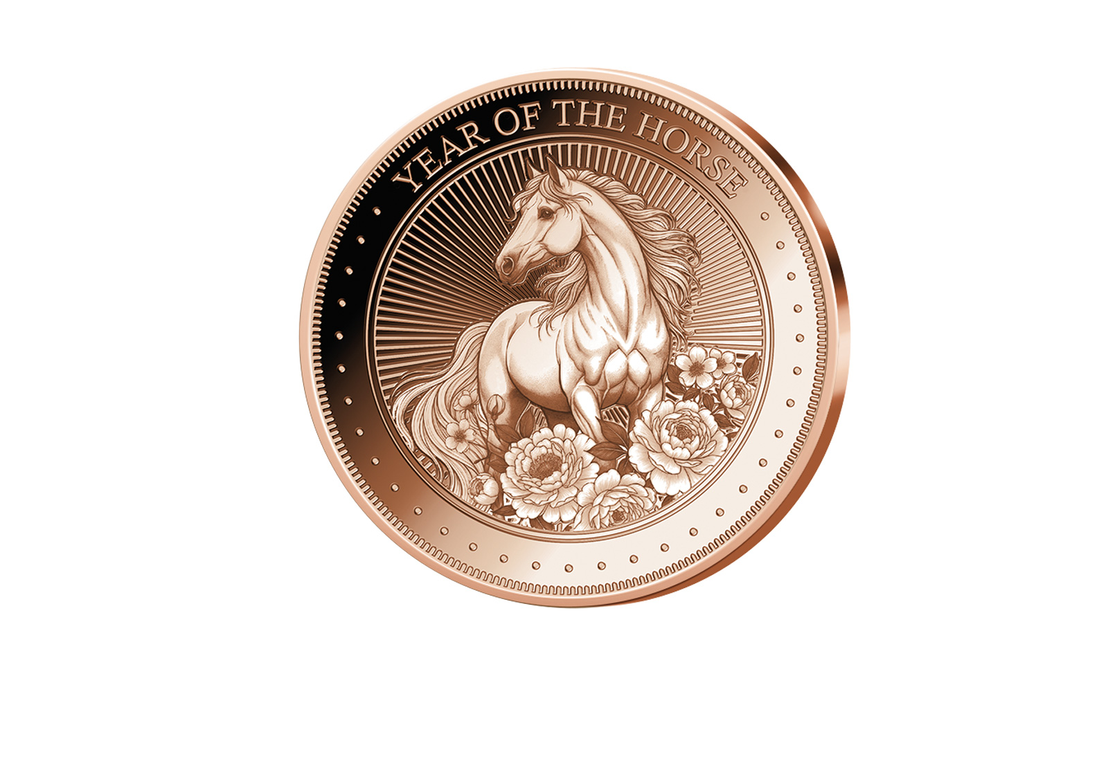1 oz Kupferausgabe Chinese Horse