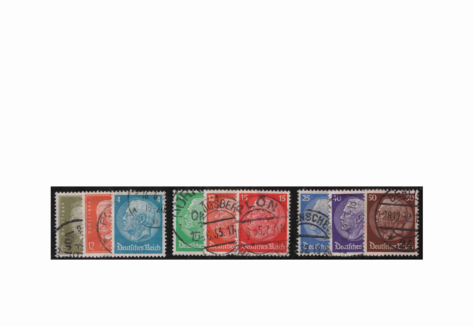 Deutsches Reich Mi.Nr. 467/473 gestempelt