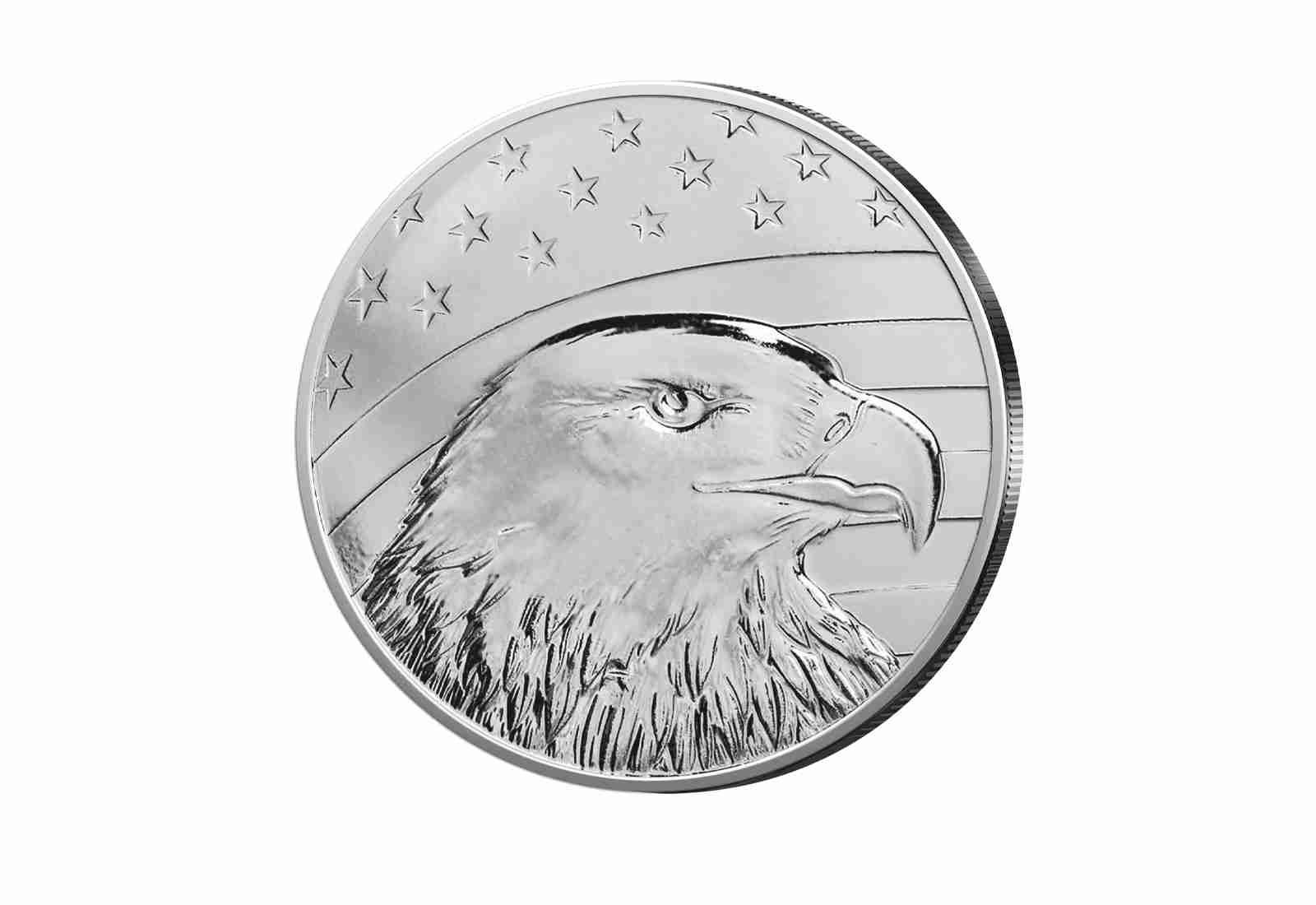 1 oz Silber USA Eagle, Flag & Capitol