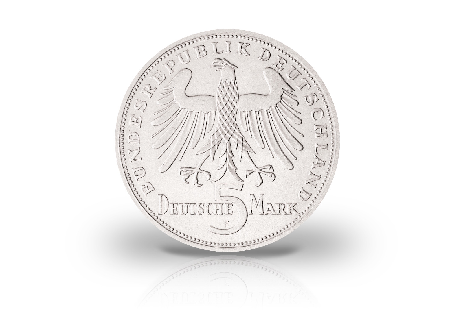 5-DM-Silbermünze 1955 BRD - 150. Todestag Friedrich von Schiller - Jaeger-Nr. 389