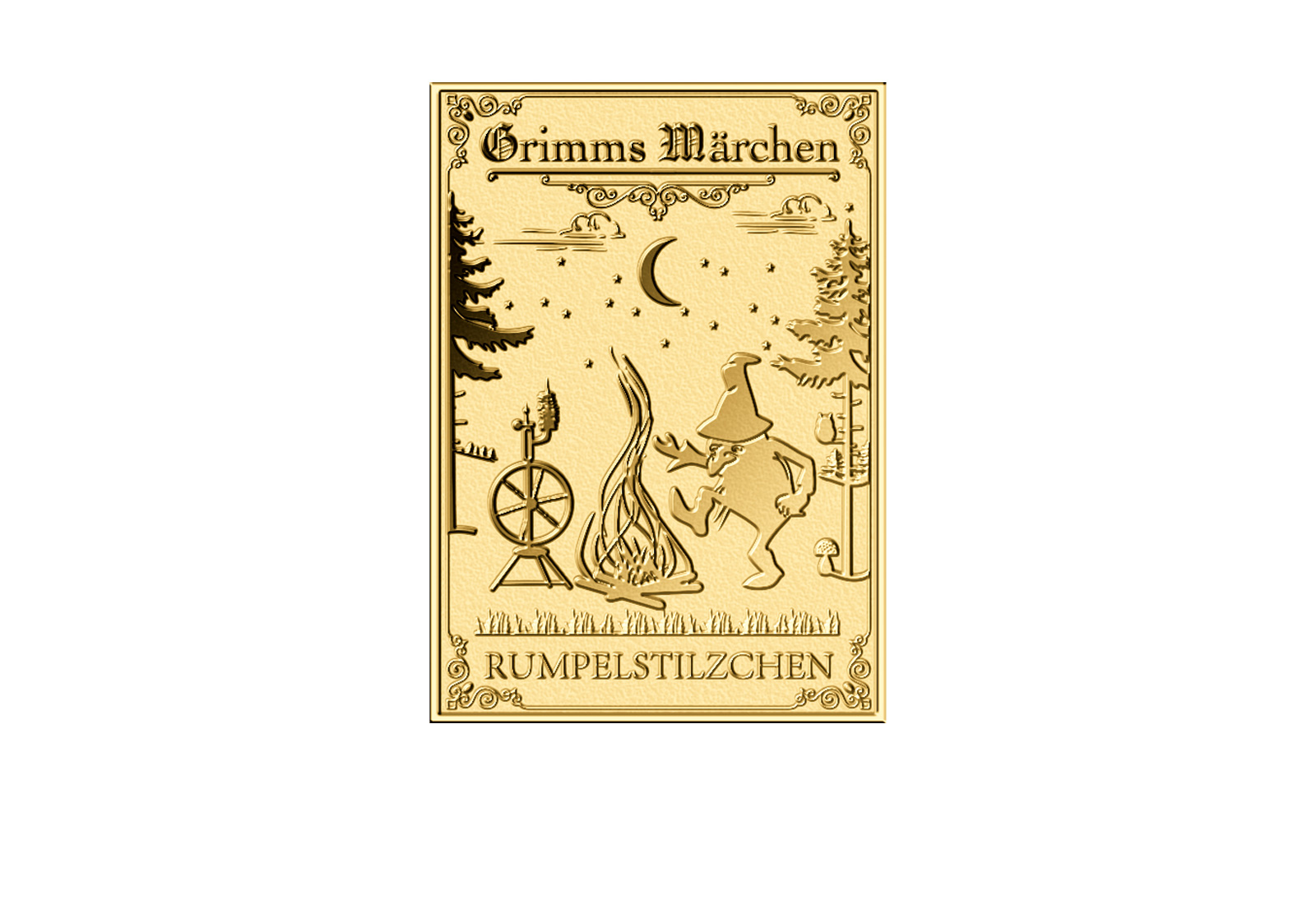 Goldbarren 999/1000 Gold Motiv Rumpelstilzchen