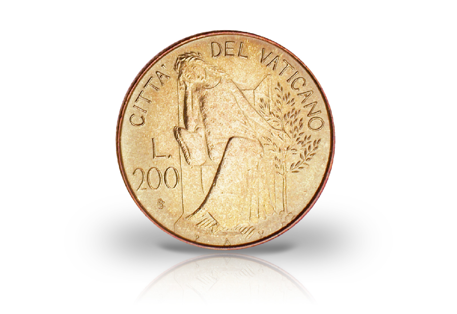200 Lire 1980 Vatikan Papst Paul II. Frieden