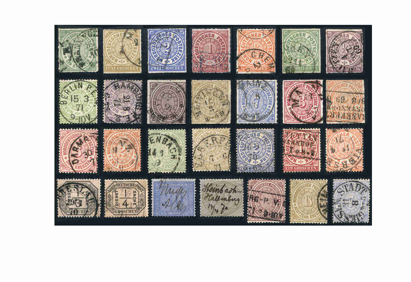 Briefmarke NDP Mi-Nr. 1-26 gest. ohne Mi-Nr. 23