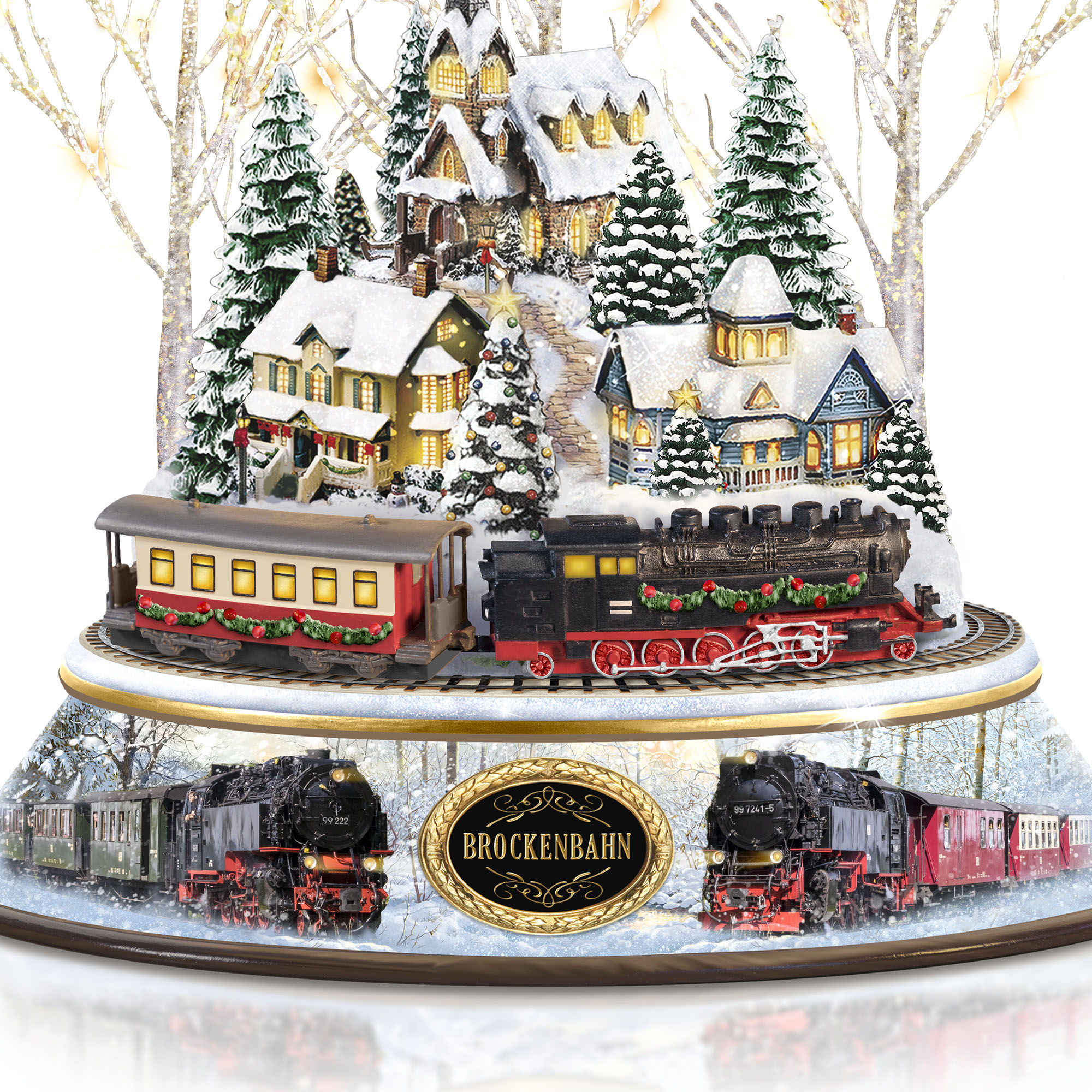 Brockenbahn-Winterparadies - Tischskulptur