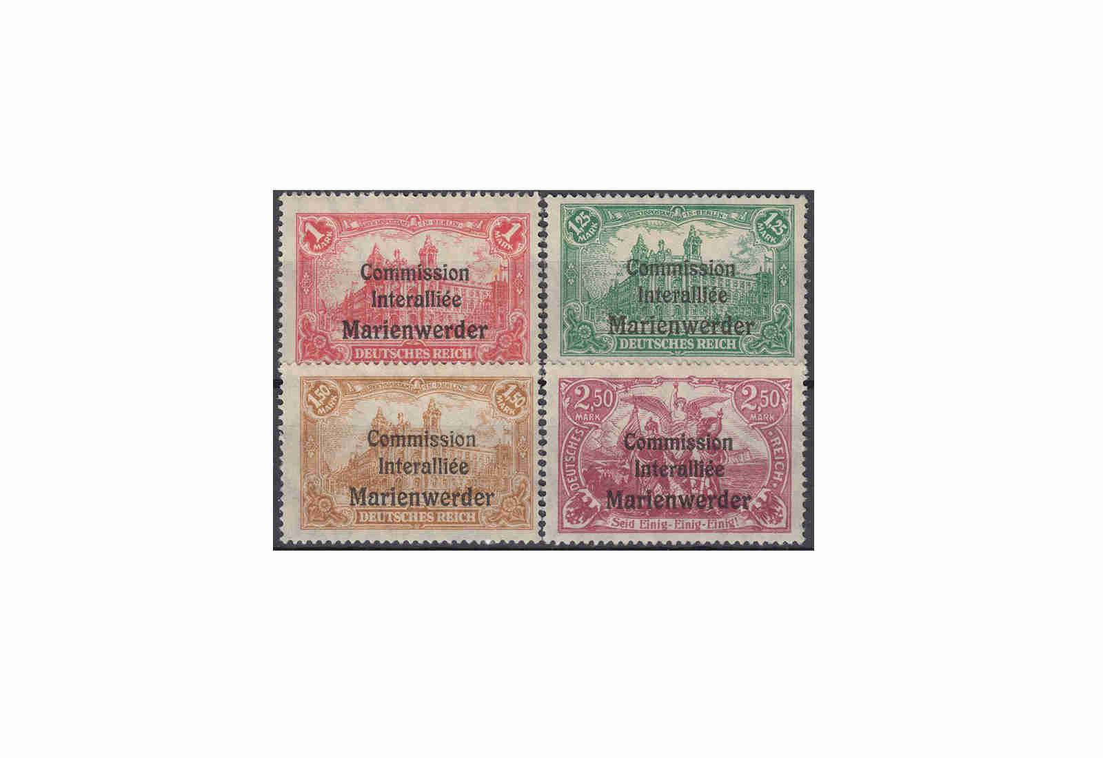 Briefmarken Marienwerder Dt. Abstimmungsgebiete MiNr: 26-29 gest.
