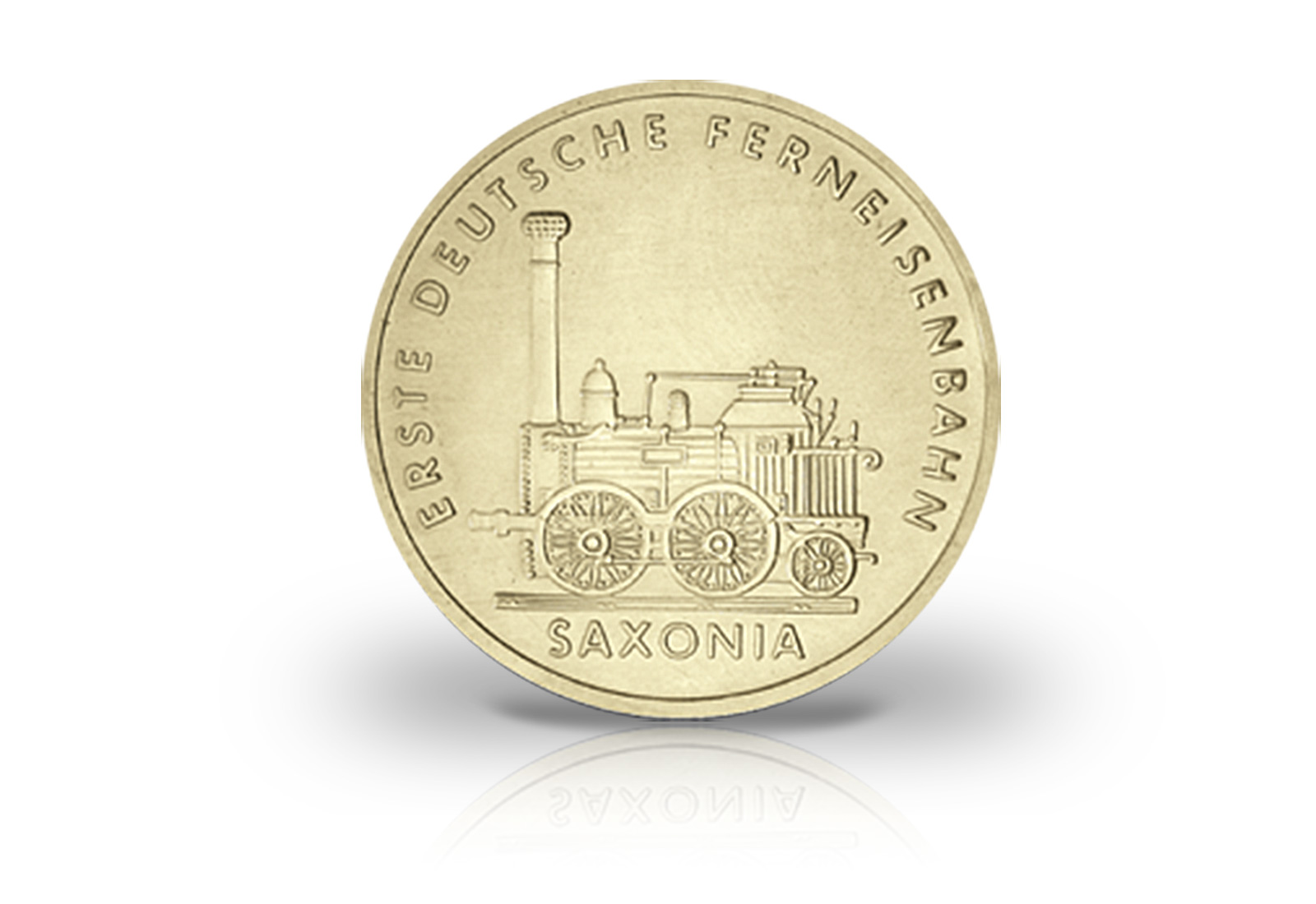 5 Mark Gedenkmünze 1988 DDR Ferneisenbahn Saxonia Jaeger-Nr. 1618