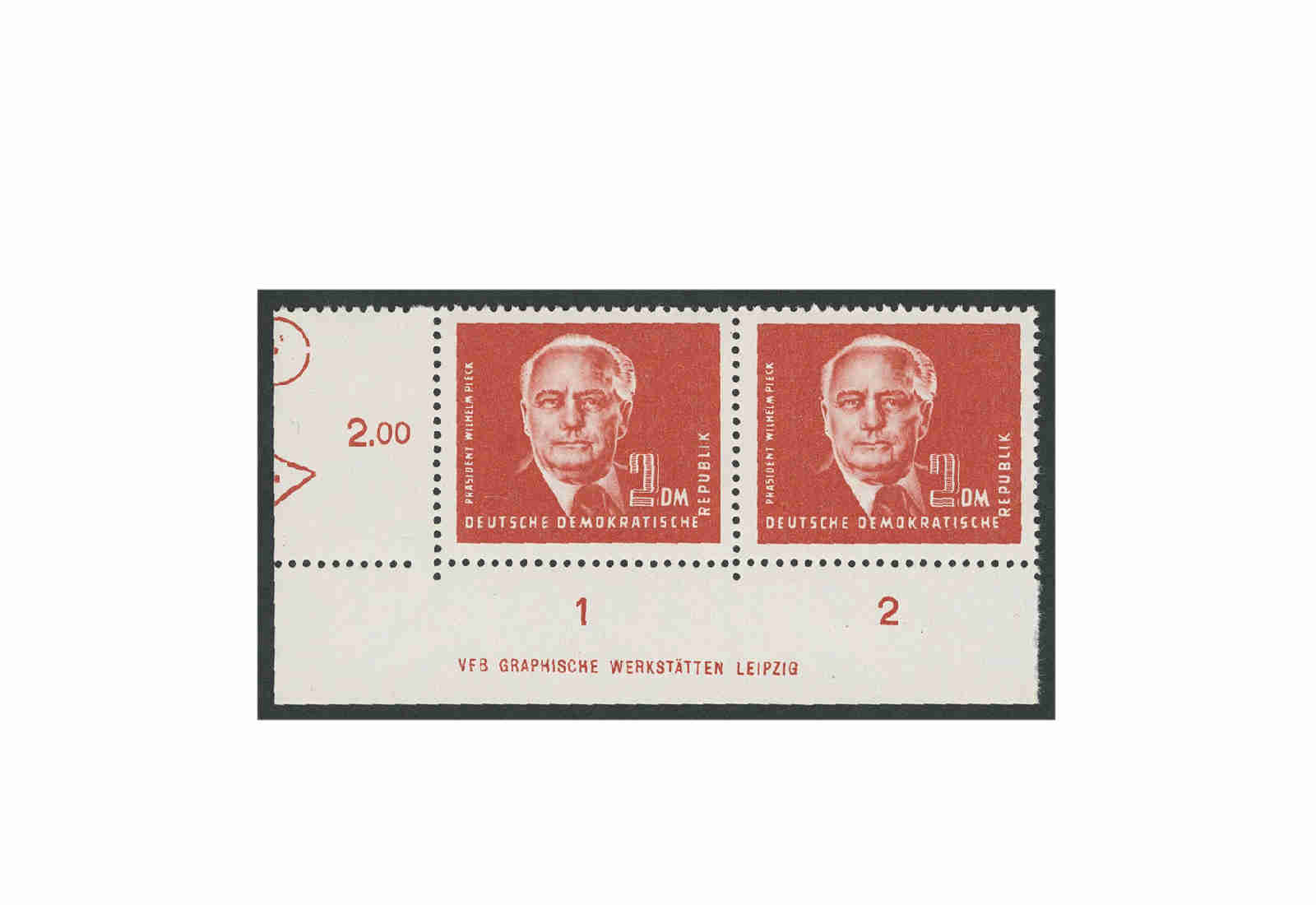 Briefmarken DDR Pieck II 1952 Michel-Nr. 326 DV postfrisch