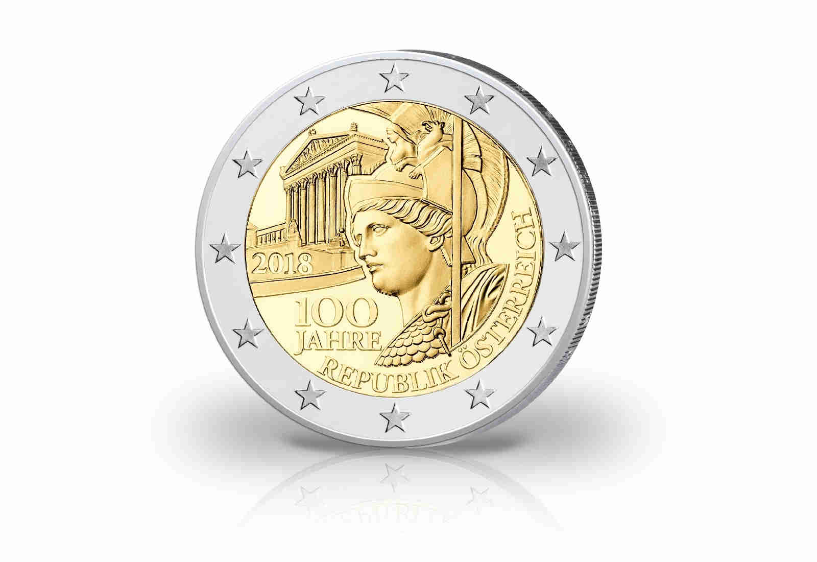 2 Euro 2018 Österreich 100 Jahre Republik Österreich