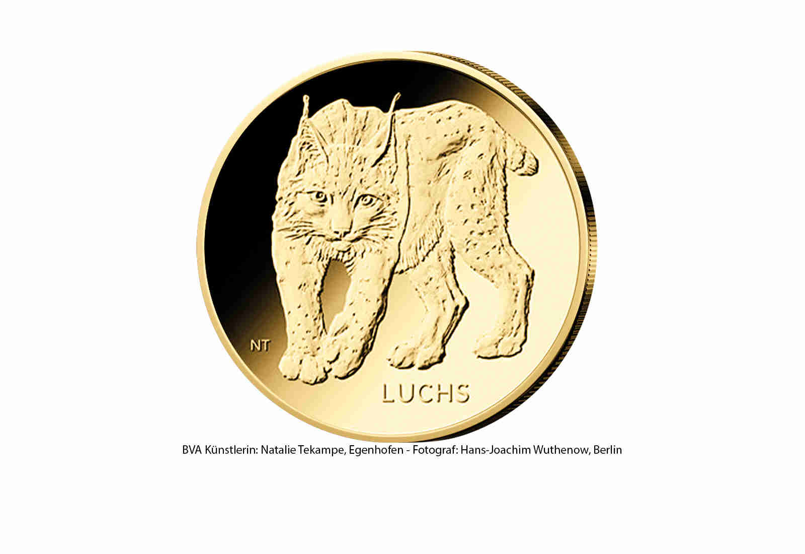 20 Euro 2025 Goldmünze Deutschland Luchs Prägestätte A-J