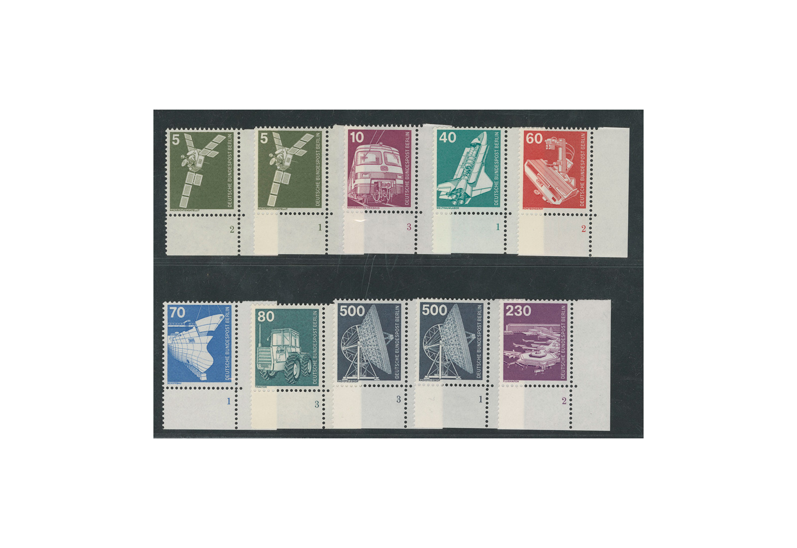 Briefmarke Berlin Industrie und Technik 1975-1982 Michel-Nr. 494/507 postfrisch FN