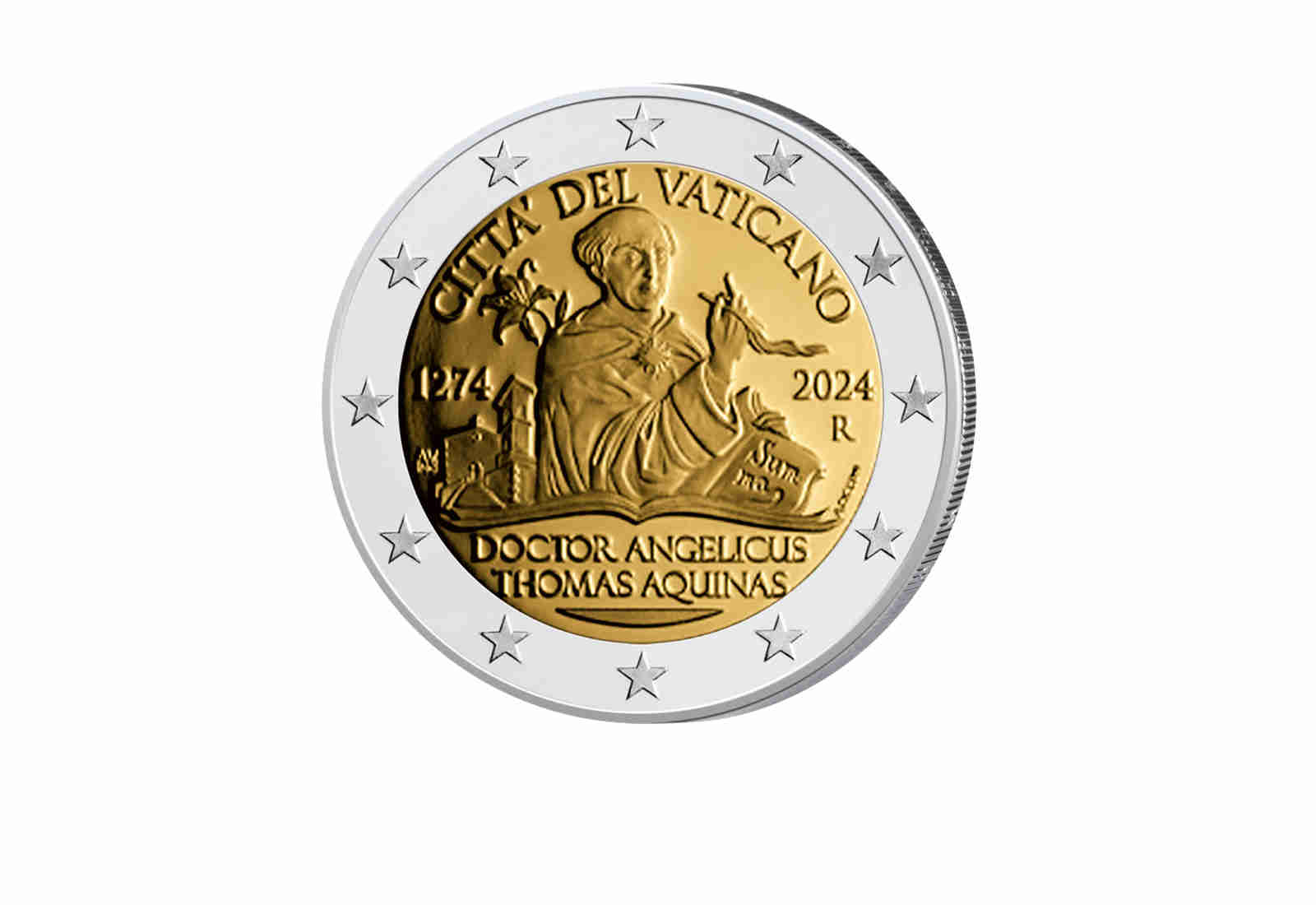 2 Euro 2024 Vatikan 750. Todestag Thomas von Aquin PP
