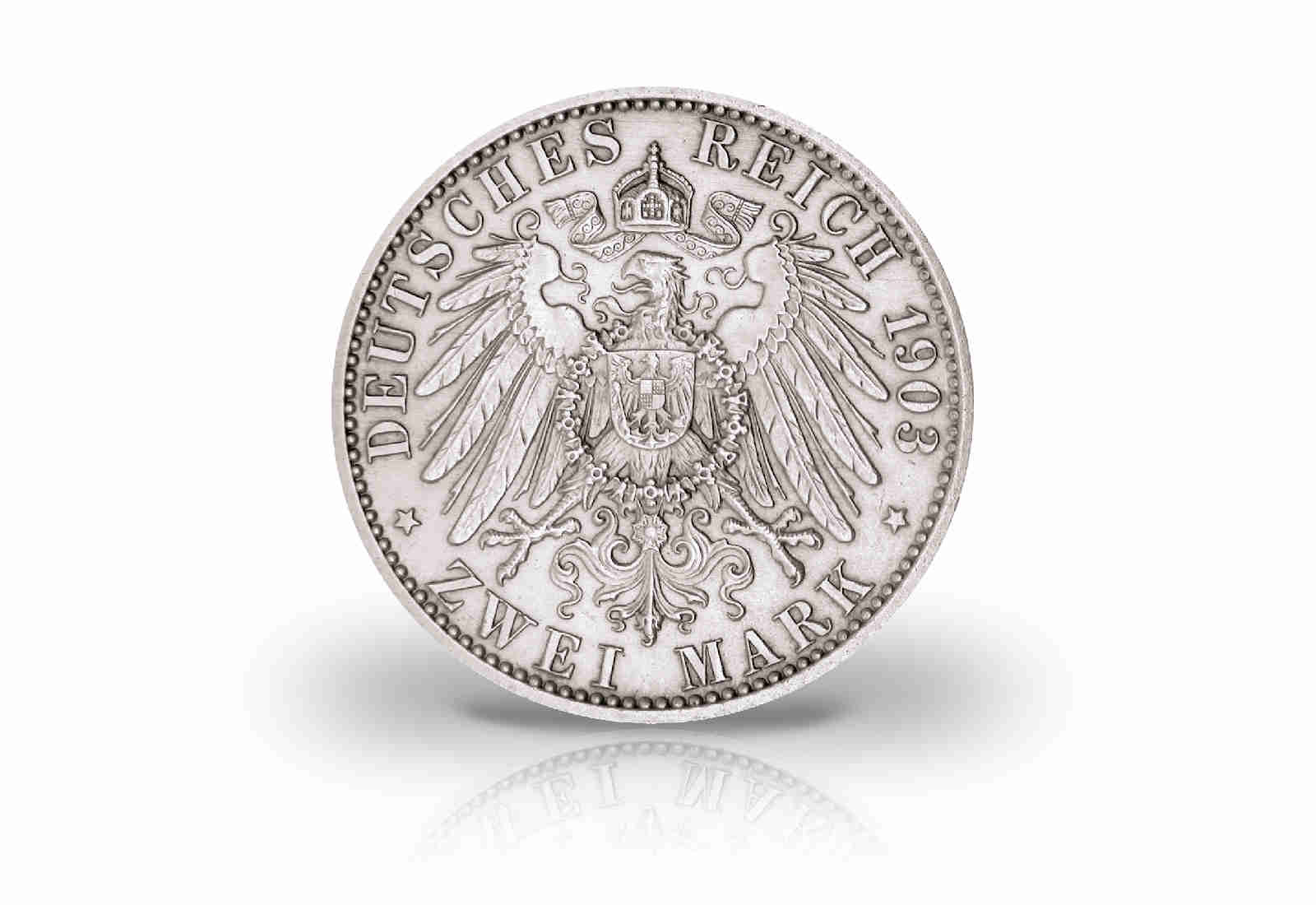 2 Mark 1903 Deutsches Kaiserreich Sachsen-Weimar- Eisenach Hochzeit Jaeger-Nr. 158