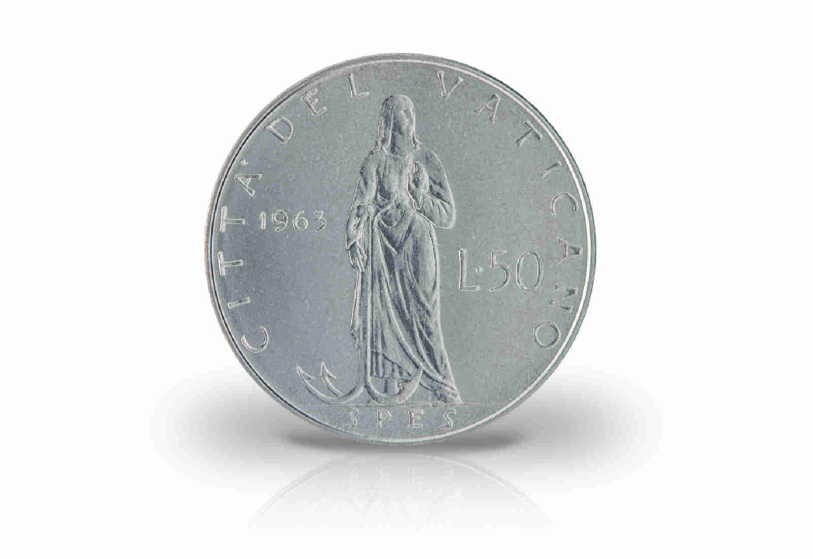 50 Lire 1963 Vatikan Papst Paul II. Hoffnung