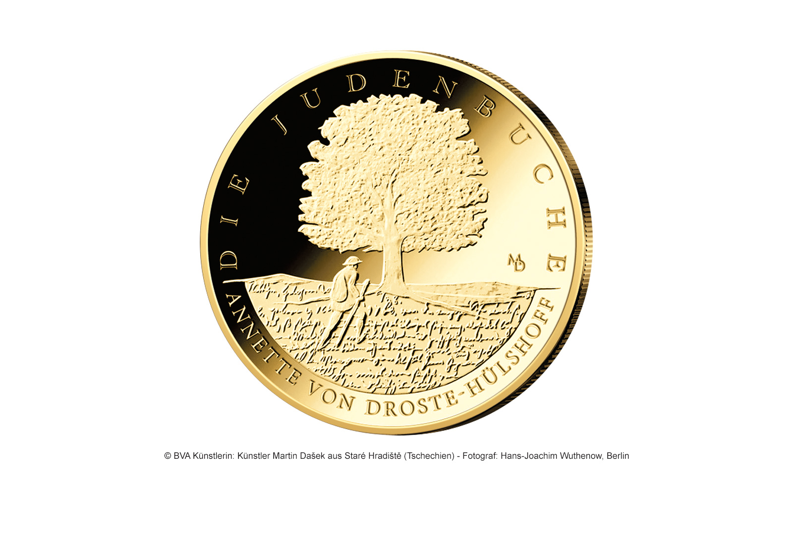 100 Euro 2026 Deutschland Goldmünze "Die Judenbuche" Prägestätte A-J