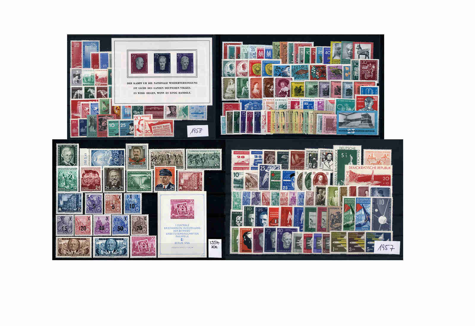 DDR Jahrg. 1949,54,57,58,59 **