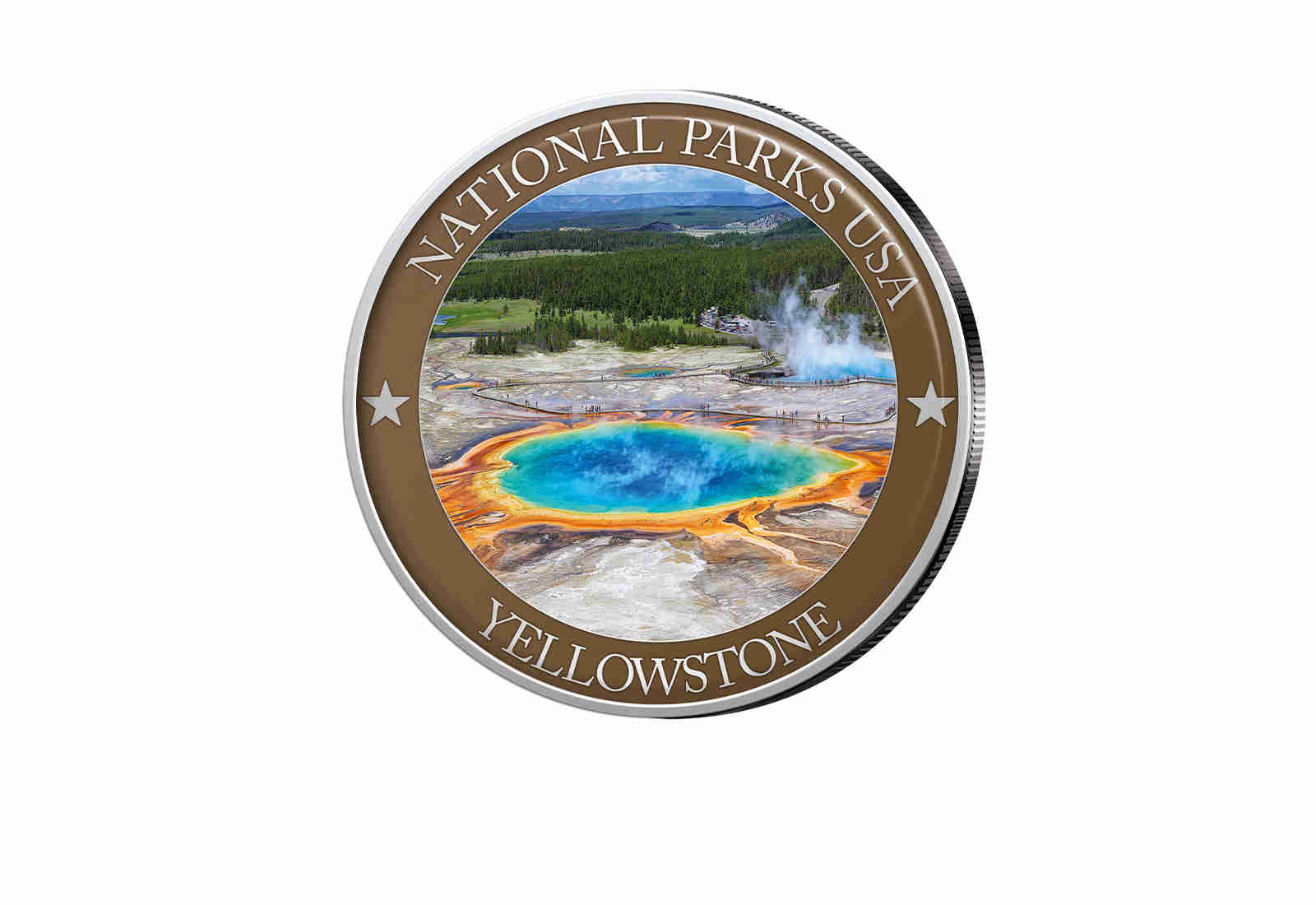 1/2 Dollar USA Yellowstone Serie National Parks USA mit Farbapplikation