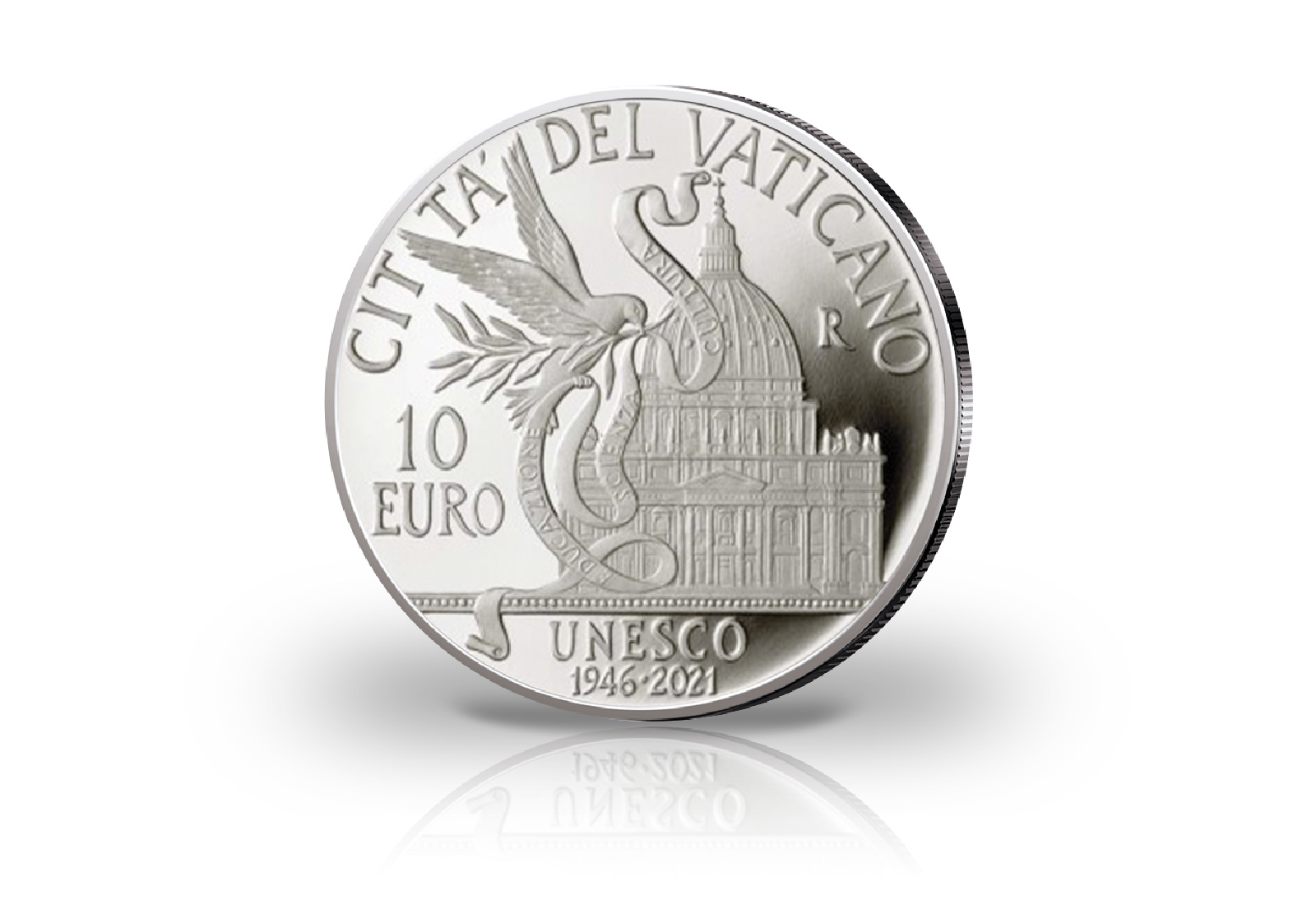 10 Euro Silbermünze 2021 Vatikan 75 Jahre UNESCO PP