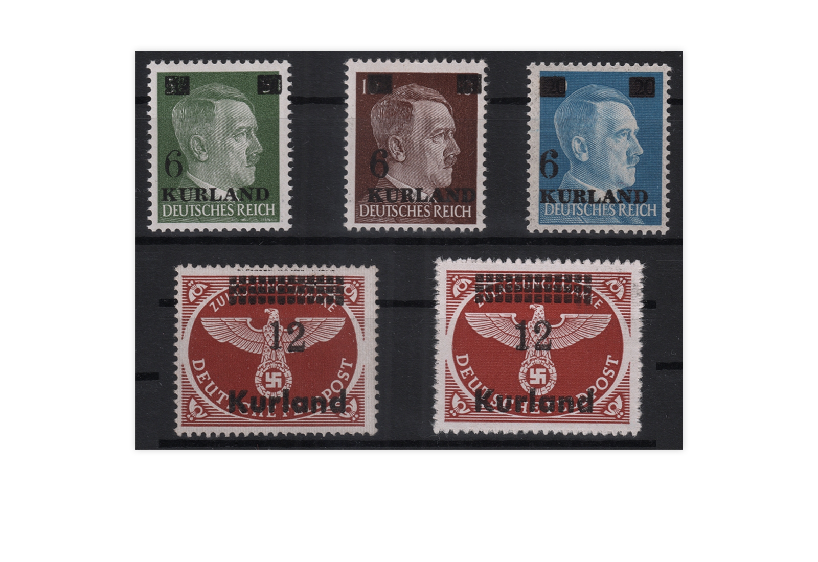 Kurland Michel-Nr. 1/3 und 4 A/B postfrisch