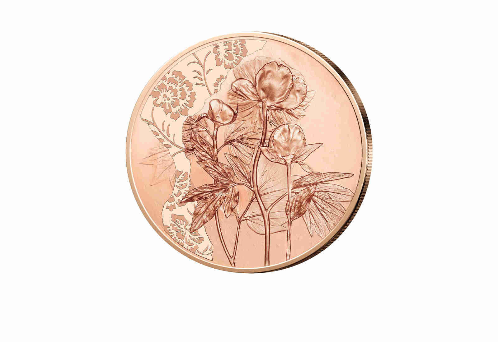 10 Euro 1/2 oz Kupfer 2024 Österreich Pfingstrose bfr.