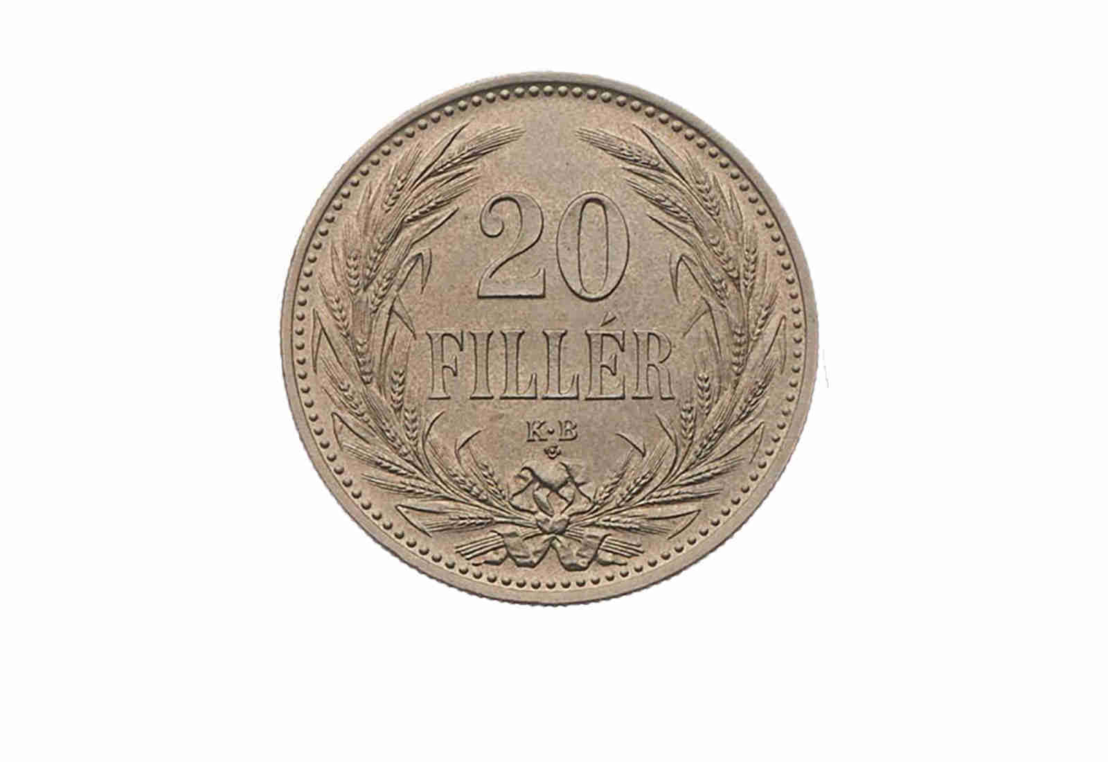20 Filler Ungarn 1848 - 1916 Franz Josef I. ANK 102